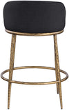 Ferro Linen Textured Performance Fabric Upholstered Counter Stool — 88067-C - Black - 88067Black-C alternate view 4