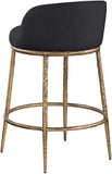 Ferro Linen Textured Performance Fabric Upholstered Counter Stool — 88067-C - Black - 88067Black-C alternate view 5