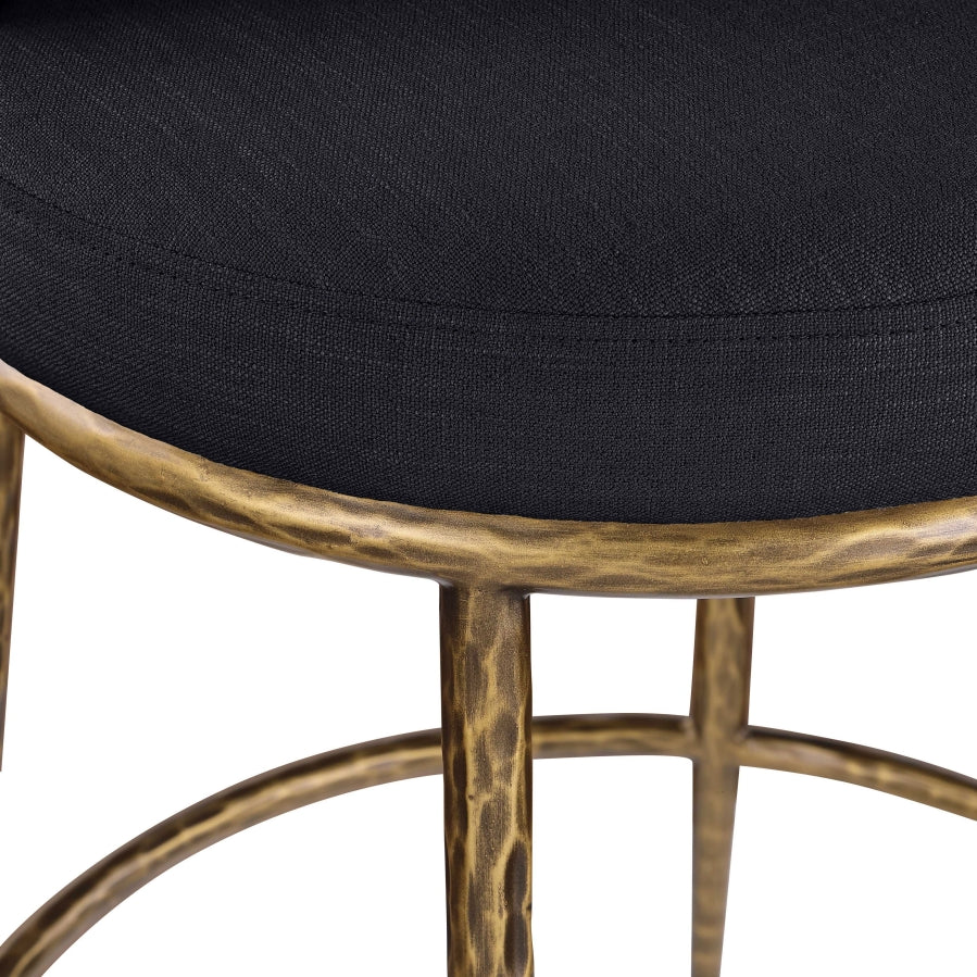 Ferro Linen Textured Performance Fabric Upholstered Counter Stool — 88067-C - Black - 88067Black-C alternate view 6