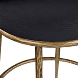 Ferro Linen Textured Performance Fabric Upholstered Counter Stool — 88067-C - Black - 88067Black-C alternate view 6