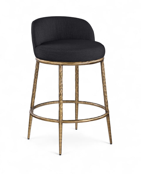 Ferro Linen Textured Performance Fabric Upholstered Counter Stool — 88067-C
