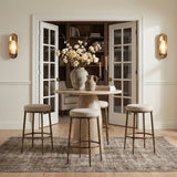 Ferro Performance Fabric Upholstered Bar Stool — 77081-C - Beige - 77081Beige-C alternate view 1