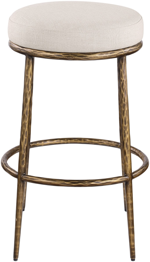 Ferro Performance Fabric Upholstered Bar Stool — 77081-C - Beige - 77081Beige-C alternate view 2
