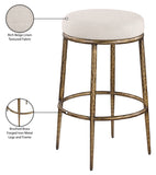 Ferro Performance Fabric Upholstered Bar Stool — 77081-C - Beige - 77081Beige-C Infographic