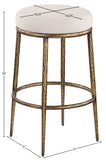 Ferro Performance Fabric Upholstered Bar Stool — 77081-C - Beige - 77081Beige-C Dim