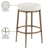 Ferro Performance Fabric Upholstered Bar Stool — 77081-C - Cream - 77081Cream-C Infographic