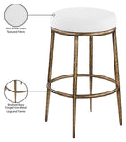 Ferro Performance Fabric Upholstered Bar Stool — 77081-C - White - 77081White-C Infographic
