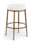 Ferro Performance Fabric Upholstered Bar Stool — 77081-C - White - 77081White-C