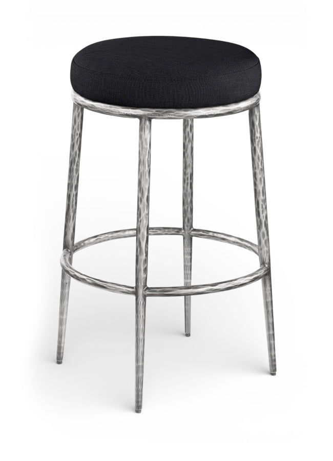 Ferro Performance Fabric Upholstered Bar Stool — 77083-C - Black - 77083Black-C