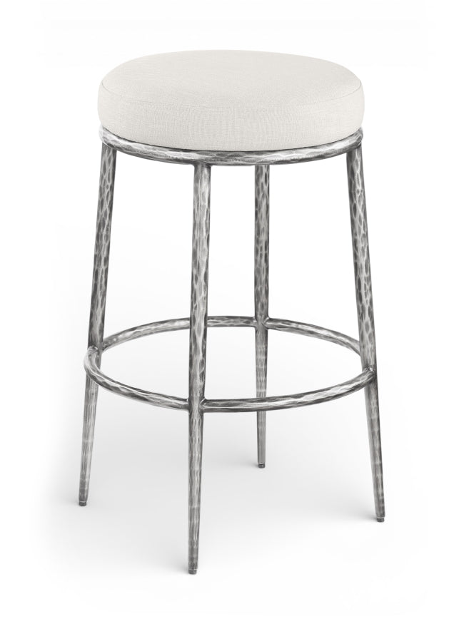 Ferro Performance Fabric Upholstered Bar Stool — 77083-C - Cream - 77083Cream-C
