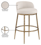 Ferro Performance Fabric Upholstered Bar Stool — 77084-C - Beige - 77084Beige-C Infographic