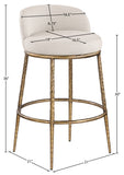 Ferro Performance Fabric Upholstered Bar Stool — 77084-C - Beige - 77084Beige-C Dim
