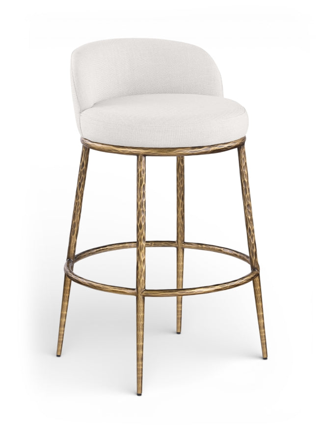Ferro Performance Fabric Upholstered Bar Stool — 77084-C - Cream - 77084Cream-C