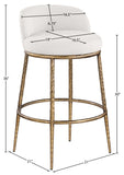 Ferro Performance Fabric Upholstered Bar Stool — 77084-C - Cream - 77084Cream-C Dim