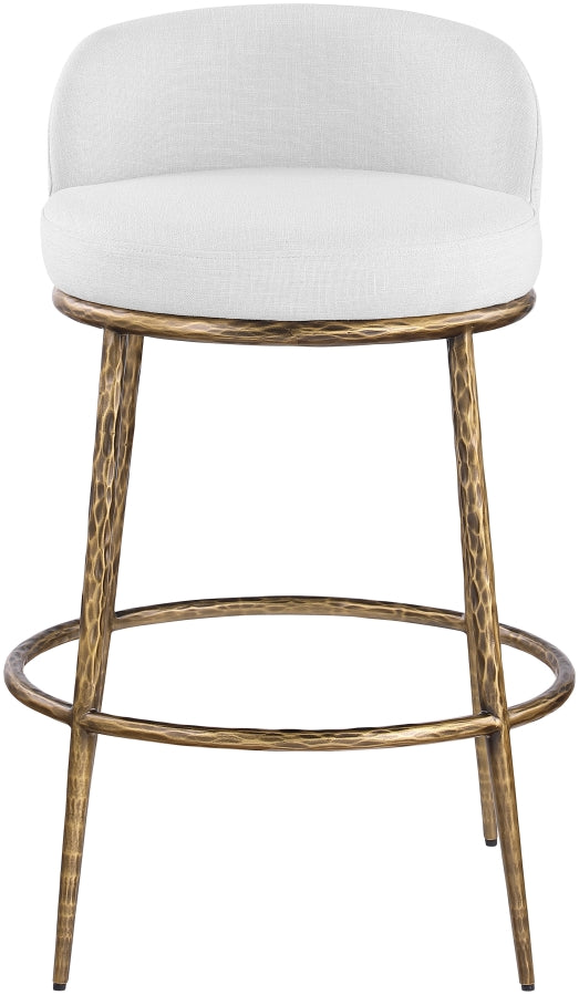 Ferro Performance Fabric Upholstered Bar Stool — 77084-C - White - 77084White-C alternate view 2