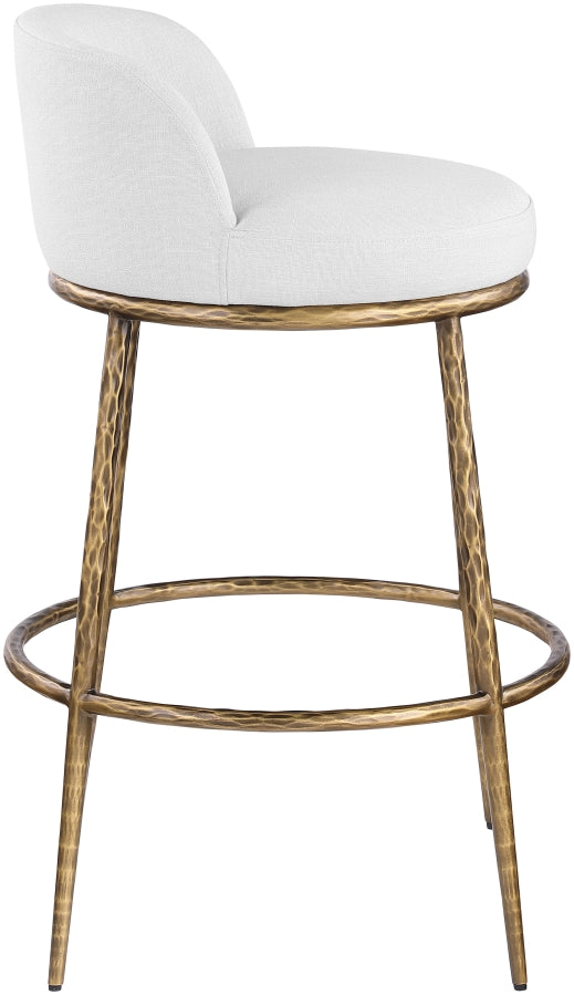 Ferro Performance Fabric Upholstered Bar Stool — 77084-C - White - 77084White-C alternate view 3