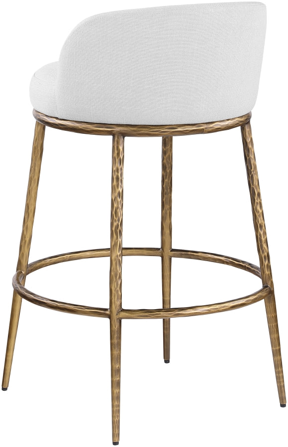 Ferro Performance Fabric Upholstered Bar Stool — 77084-C - White - 77084White-C alternate view 5