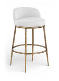 Ferro Performance Fabric Upholstered Bar Stool — 77084-C - White - 77084White-C