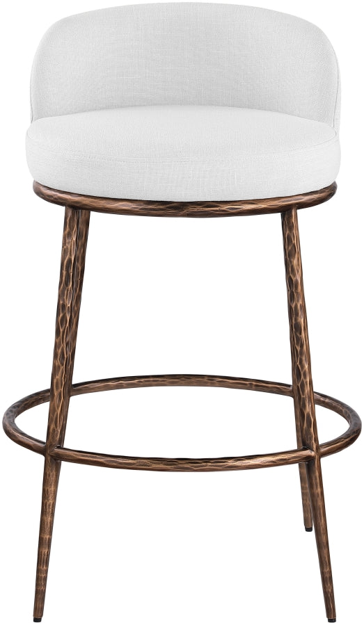 Ferro Performance Fabric Upholstered Bar Stool — 77085-C - White - 77085White-C alternate view 2