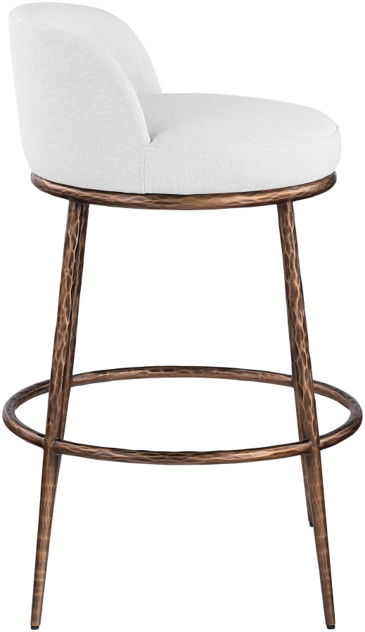 Ferro Performance Fabric Upholstered Bar Stool — 77085-C - White - 77085White-C alternate view 3