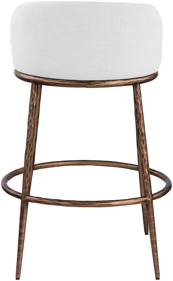 Ferro Performance Fabric Upholstered Bar Stool — 77085-C - White - 77085White-C alternate view 4