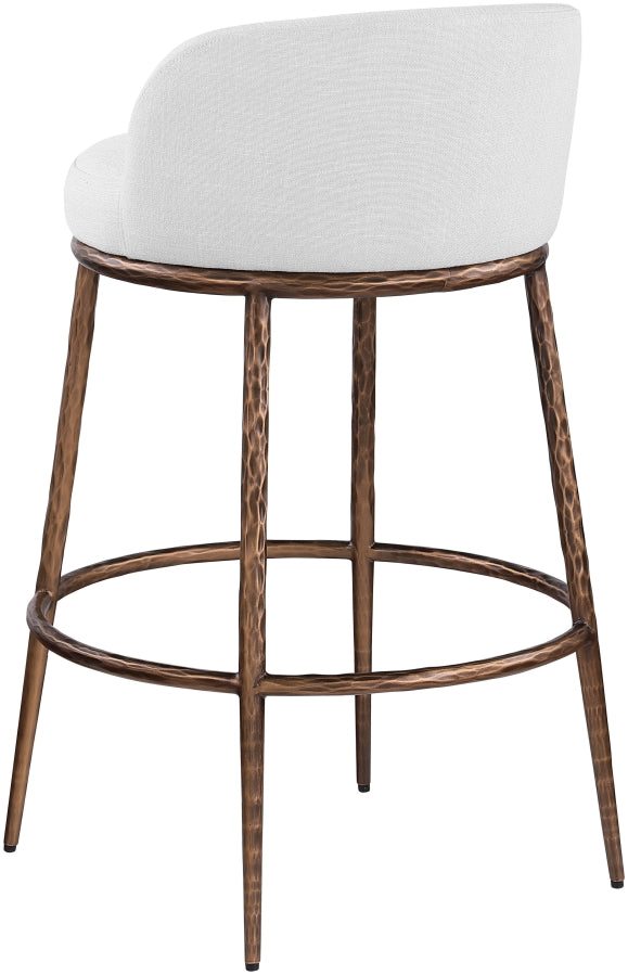 Ferro Performance Fabric Upholstered Bar Stool — 77085-C - White - 77085White-C alternate view 5