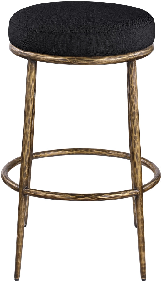 Ferro Performance Fabric Upholstered Bar Stool — 77081-C - Black - 77081Black-C alternate view 2
