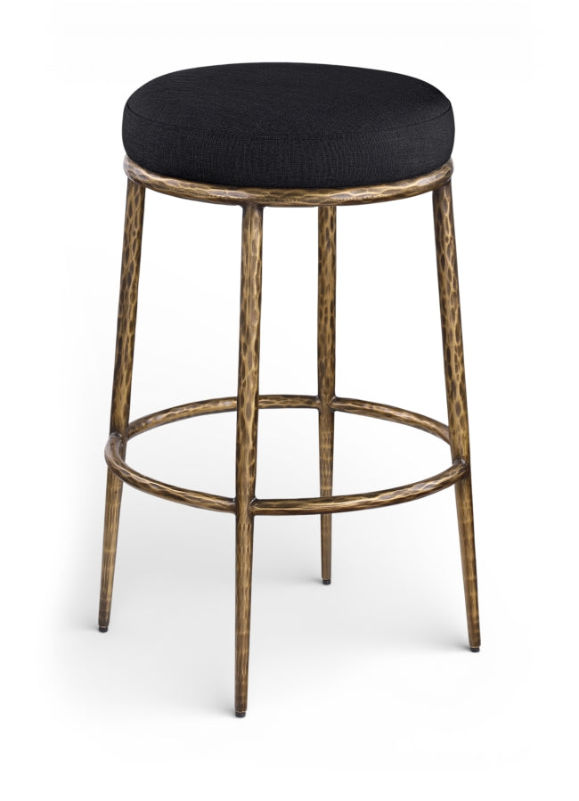 Ferro Performance Fabric Upholstered Bar Stool — 77081-C - Black - 77081Black-C