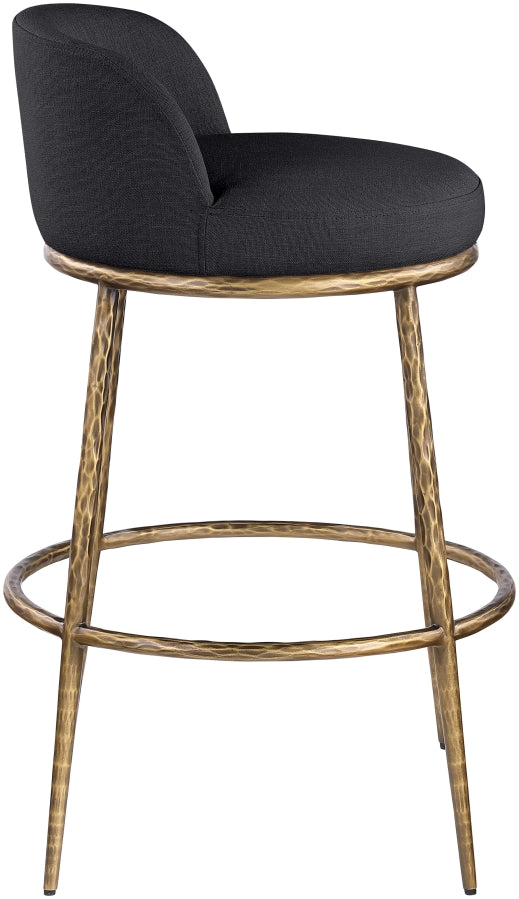 Ferro Performance Fabric Upholstered Bar Stool — 77084-C - Black - 77084Black-C alternate view 3