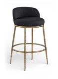 Ferro Performance Fabric Upholstered Bar Stool — 77084-C - Black - 77084Black-C