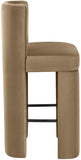 Zuno Velvet Performance Fabric Upholstered Bar Stool — 973-C - Beige - 973Beige-C alternate view 3
