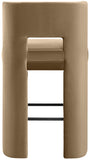 Zuno Velvet Performance Fabric Upholstered Bar Stool — 973-C - Beige - 973Beige-C alternate view 4