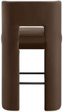 Zuno Velvet Performance Fabric Upholstered Bar Stool — 973-C - Brown - 973Brown-C alternate view 4