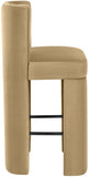 Zuno Velvet Performance Fabric Upholstered Bar Stool — 973-C - Camel - 973Camel-C alternate view 3