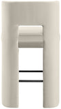 Zuno Velvet Performance Fabric Upholstered Bar Stool — 973-C - Cream - 973Cream-C alternate view 4