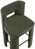 Zuno Velvet Performance Fabric Upholstered Bar Stool — 973-C - Green - 973Green-C alternate view 6