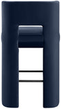 Zuno Velvet Performance Fabric Upholstered Bar Stool — 973-C - Blue - 973Navy-C alternate view 4