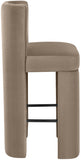 Zuno Velvet Performance Fabric Upholstered Bar Stool — 973-C - Taupe - 973Taupe-C alternate view 3