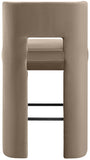 Zuno Velvet Performance Fabric Upholstered Bar Stool — 973-C - Taupe - 973Taupe-C alternate view 4