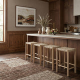 Entwine Vegan Leather Upholstered Counter Stool — 77027-C - Beige - 77027Beige-C alternate view 1