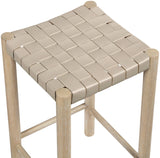 Entwine Vegan Leather Upholstered Counter Stool — 77027-C - Beige - 77027Beige-C alternate view 5