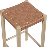 Entwine Vegan Leather Upholstered Counter Stool — 77027-C - Brown - 77027Brown-C alternate view 5