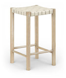Entwine Vegan Leather Upholstered Counter Stool — 77027-C - Cream - 77027Cream-C