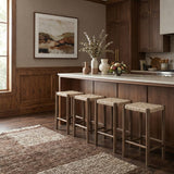 Entwine Vegan Leather Upholstered Counter Stool — 77028-C - Beige - 77028Beige-C alternate view 1