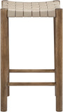 Entwine Vegan Leather Upholstered Counter Stool — 77028-C - Beige - 77028Beige-C alternate view 2