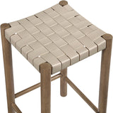 Entwine Vegan Leather Upholstered Counter Stool — 77028-C - Beige - 77028Beige-C alternate view 5