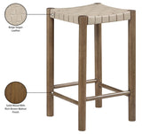Entwine Vegan Leather Upholstered Counter Stool — 77028-C - Beige - 77028Beige-C Infographic