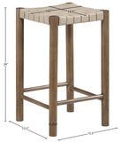 Entwine Vegan Leather Upholstered Counter Stool — 77028-C - Beige - 77028Beige-C Dim