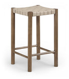 Entwine Vegan Leather Upholstered Counter Stool — 77028-C - Beige - 77028Beige-C