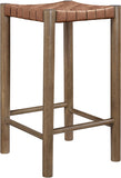 Entwine Vegan Leather Upholstered Counter Stool — 77028-C - Brown - 77028Brown-C alternate view 3